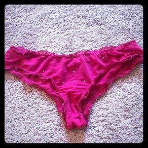 Victoria Secret pink jeweled panties